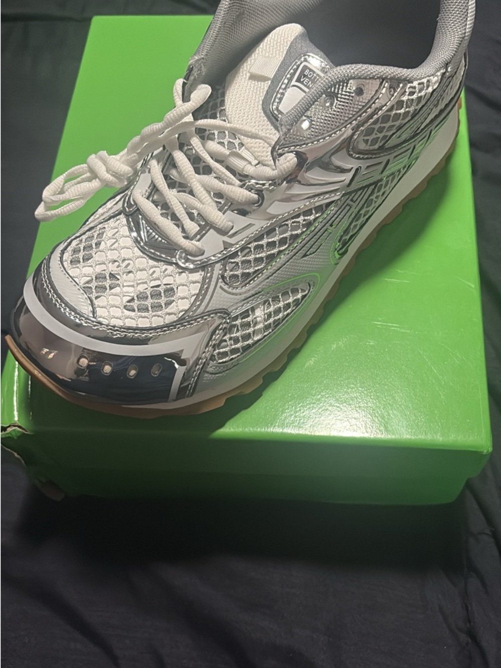 Silver bottega orbits size 44